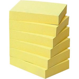 Post-it® Haftnotizen, Recycling-Papier, 51 mm x 38 mm, 6 x 100 Blatt, gelb Post-it® Haftnotizen, Recycling-Papier, 51 mm x 38 mm, 6 x 100 Blatt, gelb