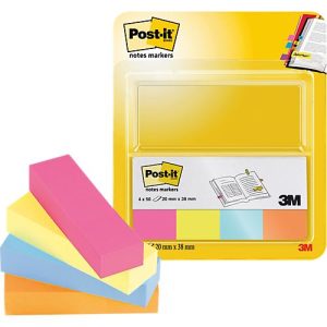 Post-it Haftstreifen 670-4P, 4 x 50 Blatt, farbsortiert Post-it Haftstreifen 670-4P, 4 x 50 Blatt, farbsortiert