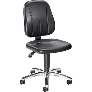 Praxisdrehstuhl bimos, mit Rollen, für Labore & hygienekritische Bereiche, höhenverstellbar, B 460 x T 470 x H 440-620 mm, Kunstleder, schwarz Praxisdrehstuhl bimos, mit Rollen, für Labore & hygienekritische Bereiche, höhenverstellbar, B 460 x T 470 x H 440-620 mm, Kunstleder, schwarz