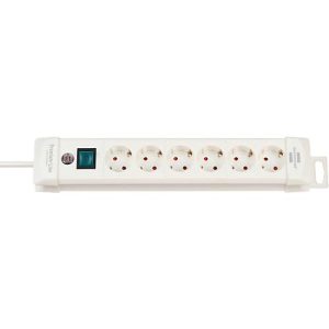 Premium-Line Steckdosenleisten, 6-fach, weiß Premium-Line Steckdosenleisten, 6-fach, weiß