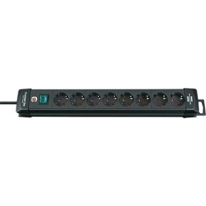 Premium-Line Steckdosenleisten, 8-fach, schwarz Premium-Line Steckdosenleisten, 8-fach, schwarz