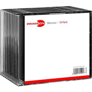 PRIMEON CD/DVD-Leerhüllen, 10 Slimcase