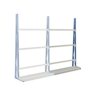 Profil-Lagerregal, einseitig, Anbaufeld, H 3000 x L 1500 x T 340 mm Profil-Lagerregal, einseitig, Anbaufeld, H 3000 x L 1500 x T 340 mm