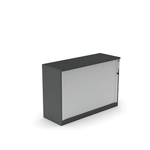 Querrollladenschrank BEXXSTAR, 2 Ordnerhöhen, H 825 mm, dunkelgrau
