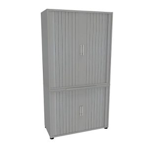 Querrollladenschrank, zweiteilig, B 1000 mm, 5 OH, silber Querrollladenschrank, zweiteilig, B 1000 mm, 5 OH, silber