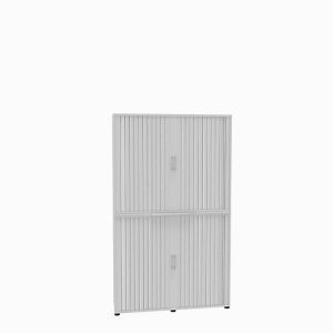 Querrollladenschrank, zweiteilig, B 1350 mm, 6 OH, weiß Querrollladenschrank, zweiteilig, B 1350 mm, 6 OH, weiß