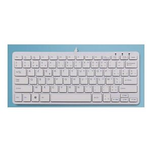 R-Go Compact Tastatur, AZERTY (BE), weiß, drahtgebundenen – Tastatur – AZERTY – Belgien – weiß
