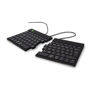 R-Go Split Ergonomische Tastatur, QWERTZ (DE), schwarz, drahtgebundenen – Tastatur – QWERTZ – Deutsch – Schwarz