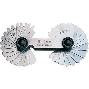 Radienschablone R 1 – 7 mm = je 17 Blatt