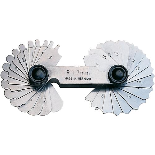 Radienschablone R 1 - 7 mm = je 17 Blatt