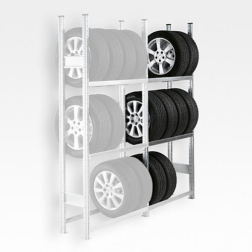 Räderregal R 3000, Anbauregal, H 2278 x B 995 mm, 2 Traversenpaare