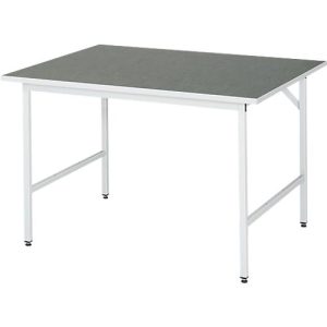 Rau Arbeitstisch Jerry, manuell höhenverstellbar, 25 mm Spanplatte mit Linoleumbelag, bis 300 kg, B 1250 x T 1000 x H 800-850 mm, hellgrau/lichtgrau Rau Arbeitstisch Jerry, manuell höhenverstellbar, 25 mm Spanplatte mit Linoleumbelag, bis 300 kg, B 1250 x T 1000 x H 800-850 mm, hellgrau/lichtgrau