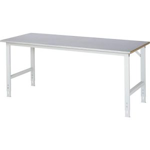 Rau Arbeitstisch Tom, manuell höhenverstellbar, 25 mm MDF-Platte mit Stahlblechbelag, bis 500 kg, B 2000 x T 800 x H 760-1080 mm, silber/lichtgrau Rau Arbeitstisch Tom, manuell höhenverstellbar, 25 mm MDF-Platte mit Stahlblechbelag, bis 500 kg, B 2000 x T 800 x H 760-1080 mm, silber/lichtgrau
