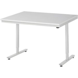 Rau ESD-Arbeitstisch Adlatus, elektrisch höhenverstellbar, 28 mm Spanplatte mit Melaminbelag, bis 150 kg, B 1250 x T 1000 x H 720-1120 mm, lichtgrau Rau ESD-Arbeitstisch Adlatus, elektrisch höhenverstellbar, 28 mm Spanplatte mit Melaminbelag, bis 150 kg, B 1250 x T 1000 x H 720-1120 mm, lichtgrau