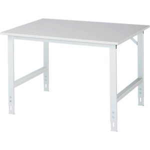Rau ESD-Arbeitstisch Tom, manuell höhenverstellbar, 28 mm Spanplatte mit Melaminbelag, bis 500 kg, B 1250 x T 1000 x H 760-1080 mm, lichtgrau Rau ESD-Arbeitstisch Tom, manuell höhenverstellbar, 28 mm Spanplatte mit Melaminbelag, bis 500 kg, B 1250 x T 1000 x H 760-1080 mm, lichtgrau