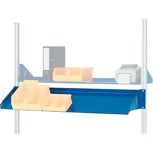Rau Metallablage für höhenverstellbare Arbeitsplatzsysteme Serie E, neigungsverstellbar, B 1200 x T 300 x H 160 mm, bis 30 kg