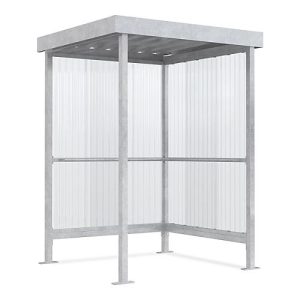 Raucherunterstand WSM Jena, Outdoor, für 2-3 Personen B 1550 x T 1550 x H 2360 mm, verzinkt Raucherunterstand WSM Jena, Outdoor, für 2-3 Personen B 1550 x T 1550 x H 2360 mm, verzinkt