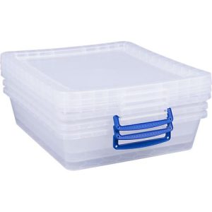 Really Useful Boxes Aufbewahrungsboxen, transparent, mit Deckel, 10,5L, 3 Stück Really Useful Boxes Aufbewahrungsboxen, transparent, mit Deckel, 10,5L, 3 Stück