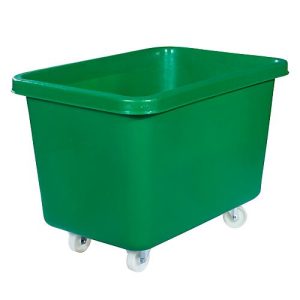 Rechteckbehälter, Kunststoff, fahrbar, 227 l, grün Rechteckbehälter, Kunststoff, fahrbar, 227 l, grün