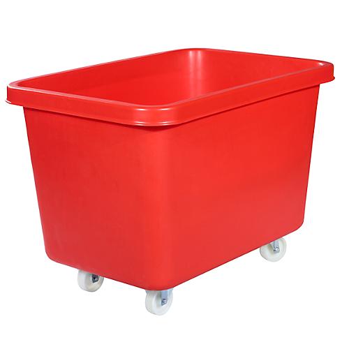 Rechteckbehälter, Kunststoff, fahrbar, 227 l, rot