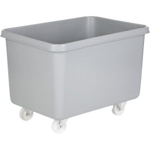Rechteckbehälter, Kunststoff, fahrbar, 340 l, grau Rechteckbehälter, Kunststoff, fahrbar, 340 l, grau