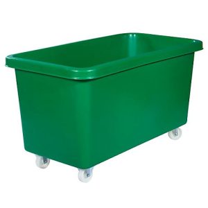 Rechteckbehälter, Kunststoff, fahrbar, 450 l, grün Rechteckbehälter, Kunststoff, fahrbar, 450 l, grün