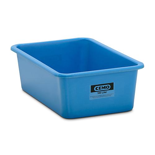 Rechteckbehälter Standard, GFK, 100 l, blau