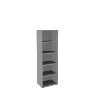 Regal, einteilig, B 600 mm, 5 OH, silber Regal, einteilig, B 600 mm, 5 OH, silber