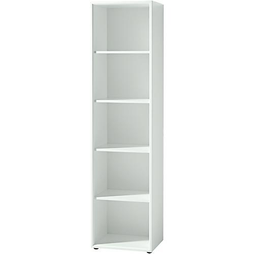 Regal MONTERIA, 5 Ordnerhöhen, B 500 x T 370 x H 1960 mm, weiß