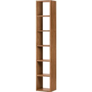 Regal Pombal, 6 Ordnerhöhen, erweiterbar, B 400 x T 340 x H 2240 mm, Spanplatte, Nussbaum Regal Pombal, 6 Ordnerhöhen, erweiterbar, B 400 x T 340 x H 2240 mm, Spanplatte, Nussbaum