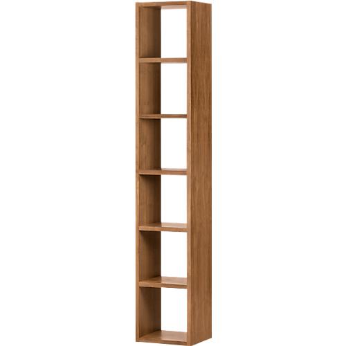 Regal Pombal, 6 Ordnerhöhen, erweiterbar, B 400 x T 340 x H 2240 mm, Spanplatte, Nussbaum