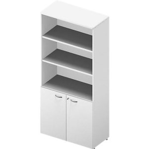 Regal-Schrank-Kombination ARLON OFFICE, 5 Ordnerhöhen, B 900 x T 450 x H 2000 mm, weiß/weiß Regal-Schrank-Kombination ARLON OFFICE, 5 Ordnerhöhen, B 900 x T 450 x H 2000 mm, weiß/weiß