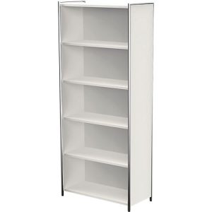 Regal Toledo, mit Sichtrückwand, B 800 x T 380 x H 1850 mm, weiß, 5 OH Regal Toledo, mit Sichtrückwand, B 800 x T 380 x H 1850 mm, weiß, 5 OH