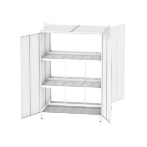Regalcontainer BAUER CEN 29-3b, Stahl, Doppelflügeltor, B 3275 x T 2900 x H 4415 mm, blau