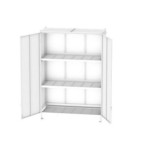 Regalcontainer BAUER CEN 33-3 IBC, Stahl, Doppelflügeltor, B 3895 x T 1585 x H 4995 mm, grün Regalcontainer BAUER CEN 33-3 IBC, Stahl, Doppelflügeltor, B 3895 x T 1585 x H 4995 mm, grün