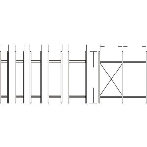 Regalsystem R 3000, Rahmen, H 2278 x T 300 mm Regalsystem R 3000, Rahmen, H 2278 x T 300 mm