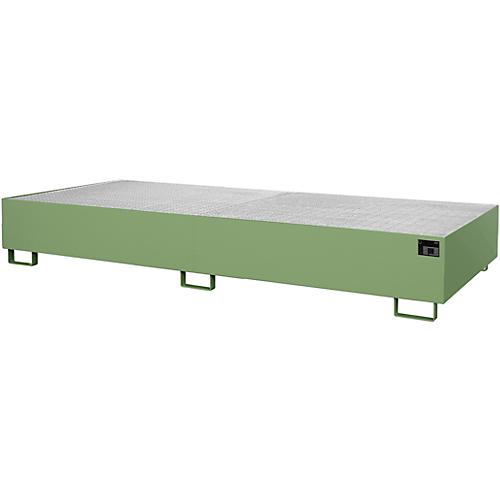 Regalwanne Typ RW/GR 3300-2, mit Gitterrost, grün RAL6011
