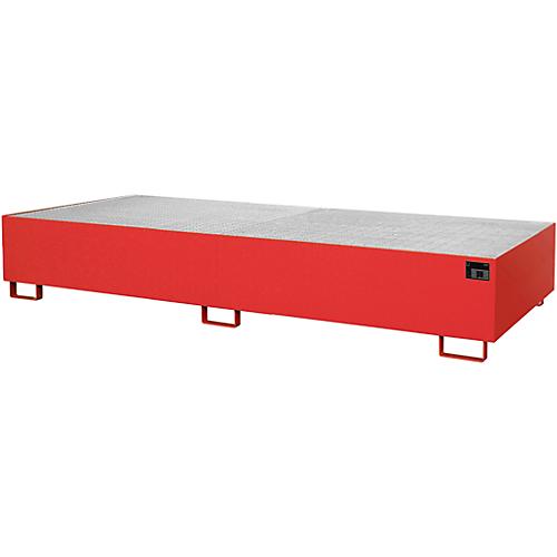 Regalwanne Typ RW/GR 3300-3, mit Gitterrost, rot RAL3000