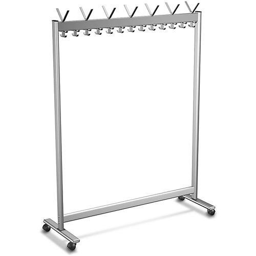 Reihen-Garderobenständer, Leichtmetall, 1360 mm breit, ohne Schirmhalterung