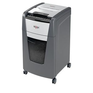 Rexel Optimum AutoFeed+ 300M Aktenvernichter P5, Vollautomatik, Mikroschnitt 2 x 15 mm, 60 l, 300 Blatt Schnittleistung, mit Rollen, schwarz