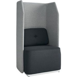 Rocada Akustiksessel BE SOFT, Einsitzer mit Akustik-Panel, schwarz-grau Rocada Akustiksessel BE SOFT, Einsitzer mit Akustik-Panel, schwarz-grau