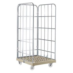 Rollbox, 3-seitig, Kunststoffbodenplatte, 724 x 815 x 1640 mm, grau (RAL 7032) Rollbox, 3-seitig, Kunststoffbodenplatte, 724 x 815 x 1640 mm, grau (RAL 7032)