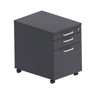 Rollcontainer BEXXSTAR, 1 abschließbarer Utensilienauszug, 1 Schub & 1 HR-Auszug, B 430 x T 600 x H 600 mm, schwarz Rollcontainer BEXXSTAR, 1 abschließbarer Utensilienauszug, 1 Schub & 1 HR-Auszug, B 430 x T 600 x H 600 mm, schwarz