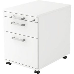 Rollcontainer TARVIS, 1 Utensilienauszug, abschließbar, 1 Schub, 1 HR-Auszug, B 428 x T 580 x H 590 mm, weiß Rollcontainer TARVIS, 1 Utensilienauszug, abschließbar, 1 Schub, 1 HR-Auszug, B 428 x T 580 x H 590 mm, weiß
