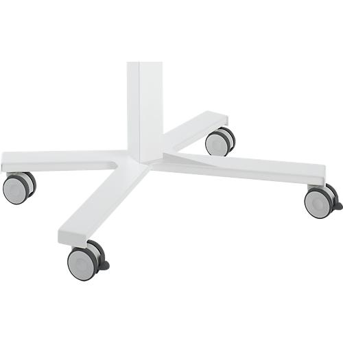 Rollen Set, für elektronisch höhenverstellbare Home Office Schreibtische NowyStyl mit Fußkreuz, 4-teilig, Ø jeweils 75 mm, weiß