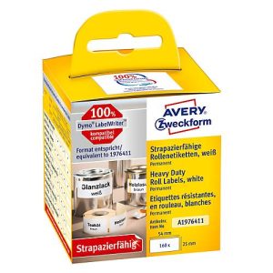 Rollenetiketten Avery, besonders hohe Klebekraft, 25 x 54 mm, 160 Stück Rollenetiketten Avery, besonders hohe Klebekraft, 25 x 54 mm, 160 Stück