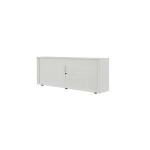 Rollladenschrank, 2 OH, 1teilig, mit Mitteltrennwand, B 1800 mm, silber Rollladenschrank, 2 OH, 1teilig, mit Mitteltrennwand, B 1800 mm, silber