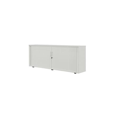 Rollladenschrank, 2 OH, 1teilig, mit Mitteltrennwand, B 1800 mm, silber