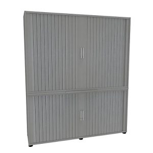 Rollladenschrank, 5 OH, 2teilig, mit Mitteltrennwand, B 1600 mm, silber Rollladenschrank, 5 OH, 2teilig, mit Mitteltrennwand, B 1600 mm, silber
