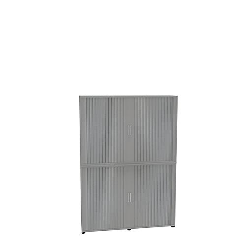 Rollladenschrank, 6 OH, 2teilig, mit Mitteltrennwand, B 1600 mm, silber